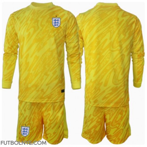 Camiseta Inglaterra Portero Visitante Equipación para niños Eurocopa 2024 manga larga (+ pantalones cortos)